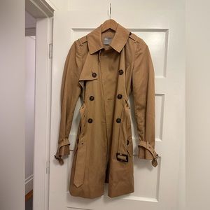 ASOS tan trench coat size 4